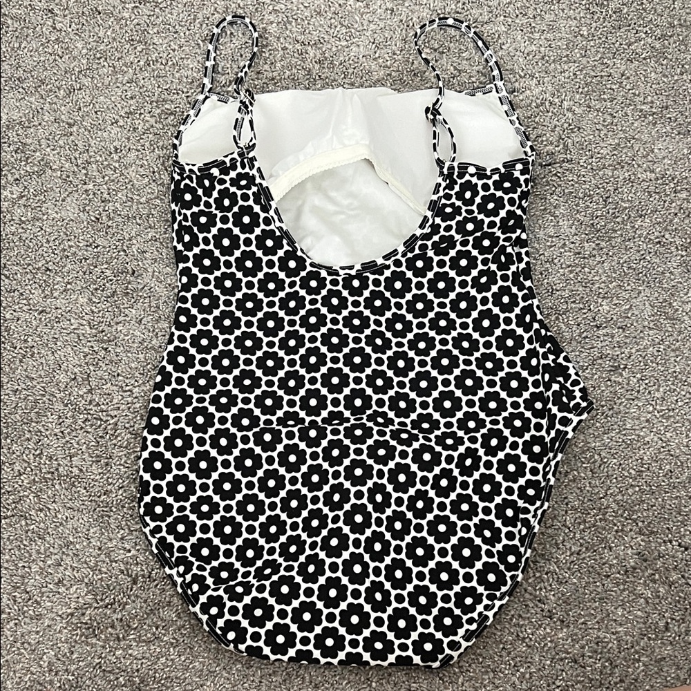 Kate Spade Black and White Floral One Piece Swimsuit - Picture 2 of 4